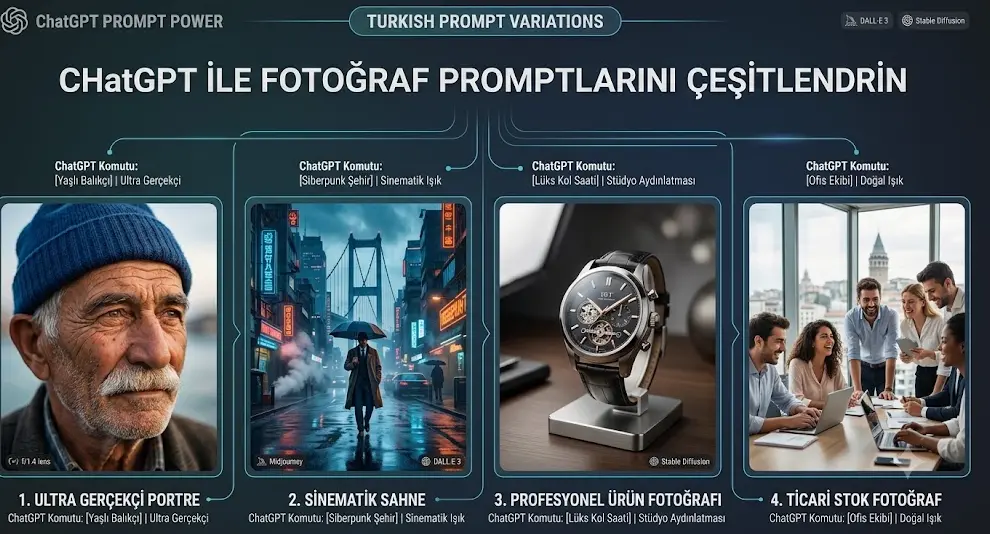chatgpt fotoğraf komutları